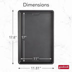 GoodCook PRO Large Baking Sheet Pan Nonstick Warp & Scratch-Resistant Dishwasher-Safe Carbon Steel Construction for Even Baking Oven Safe to 480°F, 11 x 17-Inch, Gray