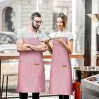 BeLuyi 2 Pack Adjustable Bib Apron with 2 Pockets Chef Cooking Kitchen Restaurant Aprons for Women Men
