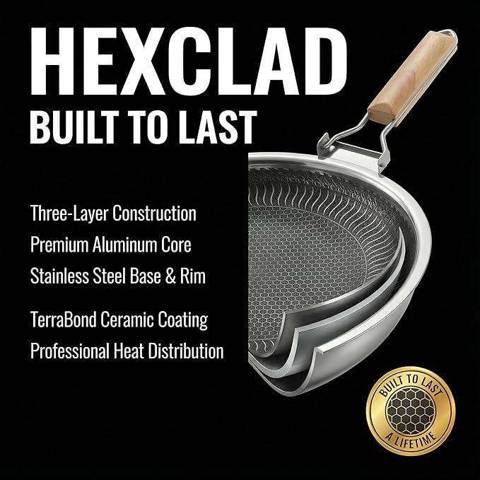 Nonstick Stainless Steel Cookware, 12-Inch Round Griddle Pan with PFAS-Free PURELYSEAR Ceramic Technology, Scratch Proof, Cool Grip Handles, Dishwasher Safe