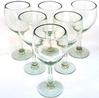 Clear 13 oz Wine Glasses (set of 6), Recycled Glass, Lead-free, Toxin-Free (13 oz Wine)