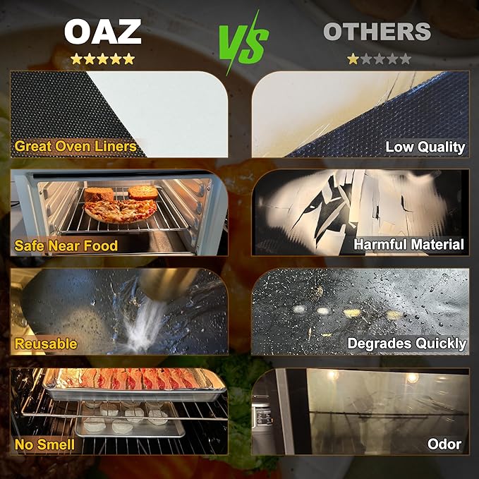 Large Oven Liners for Bottom of Oven, 17"x75" Heavy Duty Non-Stick Oven Liner Mat, Reusable Heat Resistant Grill & Baking Mat, BPA/PFOA Free Roaster Liners, Fits Electric, Gas, Toaster Ovens (Copper)
