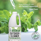 Mighty Mint Outdoor Cleaner, Powerful | Bleach-Free | Biodegradable, Cleans Stains on Wood, Decks, Concrete, Patios, and Vinyl Siding, Natural Mint Scent, 32oz