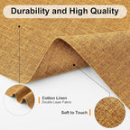 Homaxy Cloths Placemats for Dining Table Set of 4, Heat Resistant Washable Cotton Linen Blend Table Mats, Ideal for Kitchen Party Dining Decoration, 13" x 19", Amber