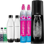 SodaStream Terra Sparkling Water Maker Bundle (Black), with CO2, DWS Bottles, and Bubly Drops Flavors & Art Sparkling Water Maker Bundle (Black), with CO2, DWS Bottles, and Bubly Drops Flavors