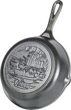 Lodge Wildlife Series-8" Cast Iron Skillet with Duck Scene, 8", Black