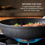 T-Fal Stone Force Platinum Non Stick Saucepan w/Lid 3 Quart, Oven Broiler Safe 400°F, Multipurpose Sauce Pan, Handy Small Pot, Cookware, Kitchen, Pots and Pans, Dishwasher Safe, Black