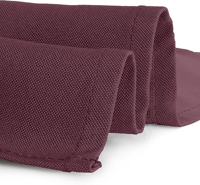 Gee Di Moda Rectangle Tablecloth - 60 x 126 Inch Burgundy Table Cloth for 8 Foot Rectangle Tables - Heavy Duty Washable Fabric - for Holiday Party, Dinner, Weddings, Baby Shower & Events
