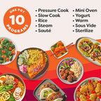Instant Pot Pro (8 QT) 10-in-1 Pressure Cooker, Slow Cooker, Rice/Grain Cooker, Steamer, Sauté, Sous Vide, Yogurt Maker, Sterilizer, and Warmer, Includes App with Over 800 Recipes, Black