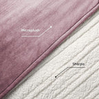 Electric Heated Blanket Queen Size - 84"x90", Soft Flannel Heating Blanket, 10 Heating Levels, 1-12 H Auto Shut Off, Dual Controllers, Breathable Warm and Washable for Bed, Purple