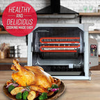 Ronco ST5000PLAT Digital Showtime Rotisserie, Platinum Edition, Cooks Food Perfectly Every Time, 3 Cooking Modes: Roast, Sear, and No Heat Rotation, Stainless Steel