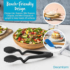 Dreamfarm Cooking Utensil Set (Classic Blue) – Tongs with Lock, Measuring Scraper Spoon, Jar Scraper, Multipurpose Spatula, Mini Turner – Non‑Stick Safe Nylon & Silicone Tools for Cooking & Baking