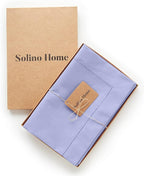 Solino Home Light Blue Napkins Set of 4 - Cotton Linen Hemstitch Dinner Napkins Cloth 20 x 20 Inch for New Year - Handcrafted and Machine Washable