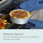 Chicago Metallic Recycled Aluminum 8 inch Round Cake Pan with Natural Aluminum For Even Baking, Built for Everyday Use, Perfect for Round Cakes, Cheesecakes and More