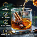Bravario Unbreakable Whiskey Glasses, Plastic Rocks Glasses — 12.5 oz Clear Dishwasher Safe Tritan Old Fashioned Drinkware, Shatterproof BPA-Free Bourbon Cocktail Set of 8