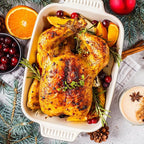 RoyalCraft 24-Quart Electric Roaster Oven with Visible Self-Basting Lid, Turkey Roaster Oven with Removable Pan and Rack, Perfect for Large Meals and Holiday Feasts, Silver