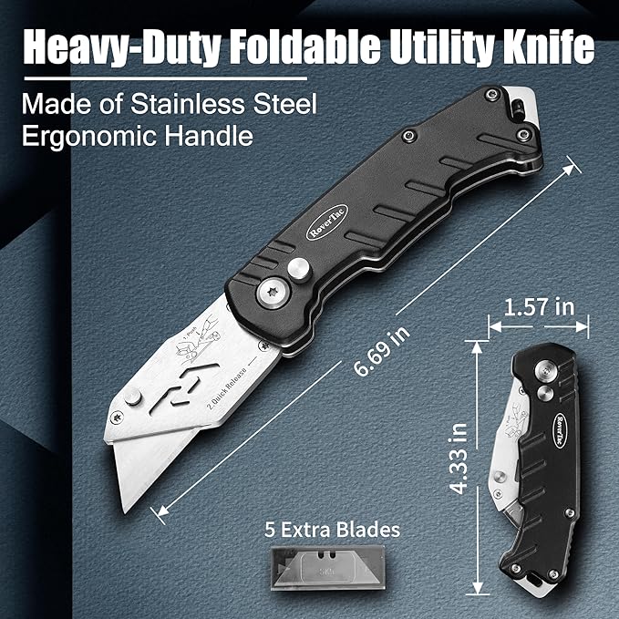 RoverTac Dad Tool Gift Set, 12-in-1 Multitool Hammer, Flashlight & Utility Knife in a Gift Box with "BEST DAD EVER", Unique & Practical Gift for Dad on Father’s Day, Birthday, Christmas & Retirement