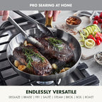 GreenPan Stainless Steel Tri-Ply Reserve 10 Piece Cookware Pots and Pans Set, Multiclad, Induction, Oven & Broiler Safe to 600°F, Heat Responsive Core, Dishwasher Safe, Glass Lids