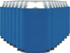 Blank Beer Can Coolers Sleeves (30-Pack) Soft Insulated Beer Can Coolies - HTV Friendly Plain Koolies in Bulk for Beer Cans & Bottles - Coolie Blanks for Vinyl Projects & Wedding Favors (Blue)