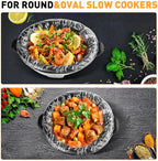 100 Pack Slow Cooker Liners, Large Size 13"x 21" Cooking Bags Disposable Pot Liners, Plastic Slow Cooker Bags Fits 3-8 Quarts, BPA Free, Suitable for Oval & Round Pot