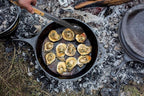 Lodge Seasoned Cast Iron Skillet - PFAS-Free, Non-Toxic Cookware - Use with an Oven, Stove, Grill, or Campfire - Naturally Non-Stick & Oven Safe - 13.25 Inches