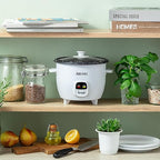 AROMA® 6-Cup (Cooked) / 1.5Qt. Bonded Granite® Rice & Grain Cooker, ARC-863NG