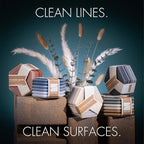 LINE+ARC Extra Thick Silicone Coasters (As Seen in NYTimes WireCutter) Waterproof Anti-Stain Heat-Safe Dishwasher-Safe Degrē Coasters (Set of 6, Winter Salad) Outdoor Rubber Mid-Century Modern
