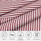 NLUS 2 Pack Cooking Aprons for Women with Pockets, Adjustable Kitchen Bib Aprons Chef Aprons for Women Men(Red Pinstripes)
