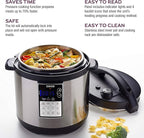 Zavor LUX Edge, 8 Quart Programmable Electric Multi-Cooker: Pressure Cooker, Slow Cooker, Rice Cooker, Yogurt Maker, Steamer and more - Stainless Steel (ZSELE03)
