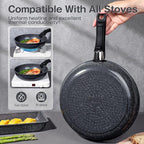 GiPP Ceramic Pots and Pans Set Non Stick, Nonstick Detachable Handle Cookware Sets, Non Toxic Induction Kitchen Pot and Pan with Removable Handle, Healthy RV Cookware, Dishwasher ＆Oven Safe, 7 Piece