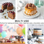 P&P CHEF 6 Inch Cake Pans Set, Round Baking Pan Stainless Steel Layer Birthday Wedding Cake Oven Pans, Non Toxic & Heavy Duty, Deep Side & Mirror Finish, Dishwasher Safe, (3Pcs)