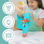 TOVLA JR. Premium Montessori Kid-Safe Knife & Cutting Board Set – Real Kitchen Tools for Toddlers & Young Kids Learning to Cook, Safe & Easy for Begin...
