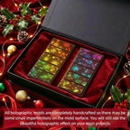 Ziliny Rectangle,Rectangle Holographic Chocolate Bar Mold Silicone, Rainbow Light Effect Chocolate Bar Deep Thick Molds for DIY Candy Dessert Baking, Candy, Wax Melts, Cake Decoration