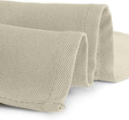 Gee Di Moda Rectangle Tablecloth - 90 x 132 Inch Ivory Table Cloth for 6 Foot Tables with Floor-Length Drop - Heavy Duty Washable Fabric for Holiday Party, Dinner, Weddings & Baby Shower