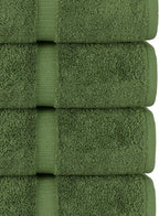 Chakir Turkish Linens | Hotel & Spa Quality 100% Cotton Premium Turkish Towels | Soft & Absorbent (6-Piece Hand Towels, Moss)