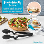 Dreamfarm Cooking Utensil Set (Dreamfarm Blue) – Tongs with Lock, Measuring Scraper Spoon, Jar Scraper, Multipurpose Spatula, Mini Turner – Non‑Stick Safe Nylon & Silicone Tools for Cooking & Baking