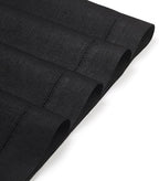 D'Moksha Homes Linen Placemats Set of 6 - Classic Hemstitch Black Placemats 14 x 19 Inch - 100% Pure Linen Table Mats for Winter, Holiday, New Year - Handcrafted and Machine Washable