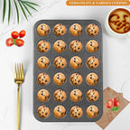 Walooza Muffin Cupcake Pan, Mini Muffin Tins Nonstick 24, Muffin Top Pan and Mini Cheesecake pans, Toast Oven Baking Supplies Non Stick Cake Pans Muffin Tray