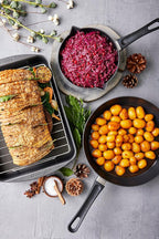 Scanpan Classic 3.25 QT (13.5 inch x 8.75 inch) Nonstick Roasting Pan – Compatible with Gas and Electric Stovetops, Metal Utensil Safe, Oven Safe to 500°F, Dishwasher Safe