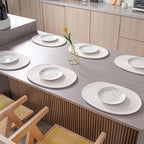 Placemats Set of 6 Oval – Woven Boho Farmhouse Table Mats for Dining Table for 6, Kitchen Decor, Washable and Handmade Rustic Table Accessories (Oval, Off White)