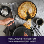 Circulon Symmetry Hard Anodized Nonstick Induction Frying Pan, 8.5-Inch Fry Pan, Black