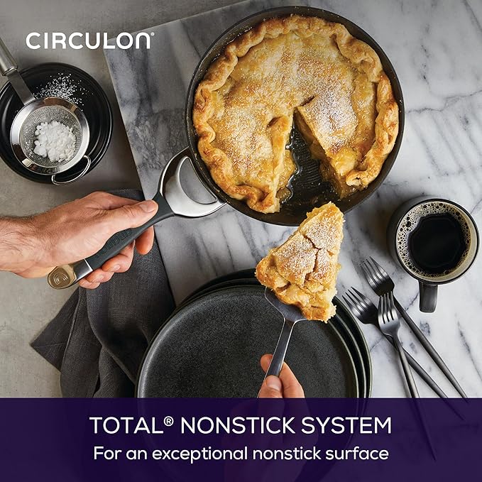 Circulon Symmetry Hard Anodized Nonstick Induction Frying Pan, 8.5-Inch Fry Pan, Black