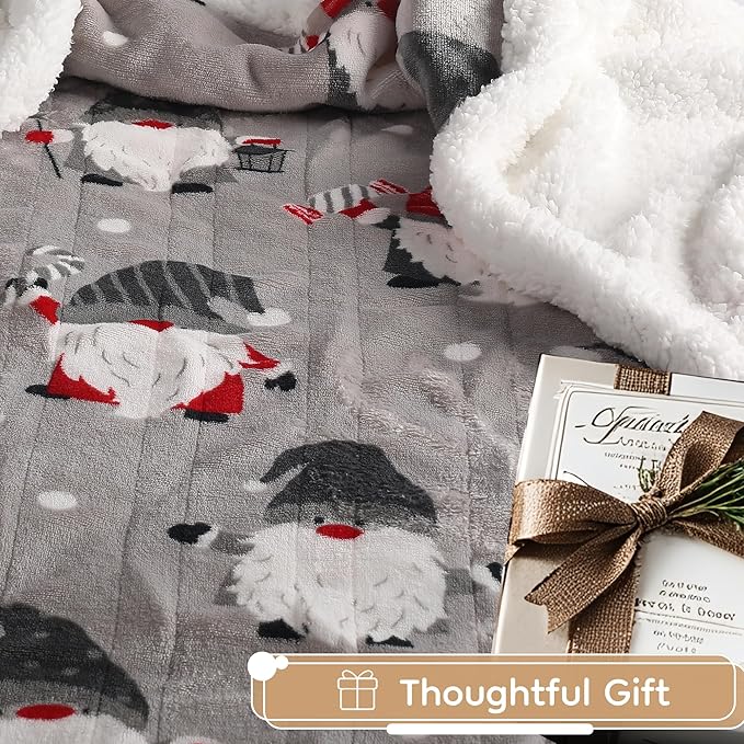 Electric Heated Blanket Queen Size - 84"x90", 10 Heating Levels, 1-12 H Auto Shut Off, Dual Controllers, Breathable Flannel Warm and Washable for Bed, Santa Claus for Christmas