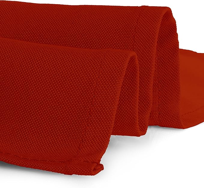 Gee Di Moda Rectangle Tablecloth - 60 x 126 Inch Burnt Orange Table Cloth for 8 Foot Rectangle Tables - Heavy Duty Washable Fabric - for Holiday Party, Dinner, Weddings, Baby Shower & Events