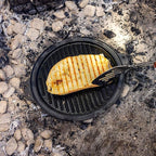 GSI Outdoors Guidecast 10" Dual-Sided Cast Iron Griddle/Grill Pan with Removable Wire Handles