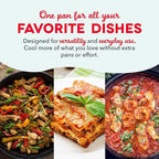 Dash Family Size Skillet - Electric Skillet for Multi-Purpose Cooking - Nonstick Cooking Surface - Tempered Glass Lid & Cool-Touch Handles - 6-Quart Capacity, Makes 24 Cups - 14", Black