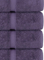 Chakir Turkish Linens | Hotel & Spa Quality 100% Cotton Premium Turkish Towels | Soft & Absorbent (4-Piece Bath Towels, Plum)