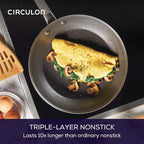 Circulon Premier Professional Hard Anodized Nonstick Cookware Induction Pots and Pans Set Nonstick, Home Essentials, 12-Piece, Bronze