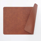 POLYTE Indoor/Outdoor Washable Geometric Vinyl Faux Leather Table Dining Placemats, Set of 4