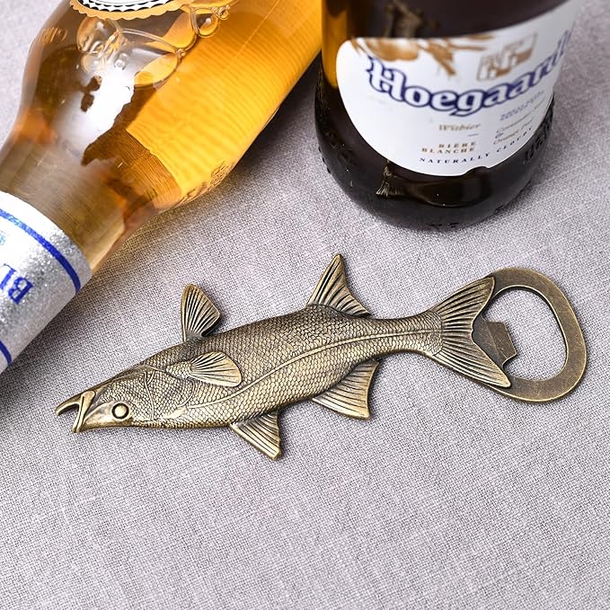 Beer Bottle Opener Fish，Cool Bottle Opener for Bar Tool, Soda and Beer Cap Remover, Cool & Fun Gadget