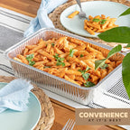 PLASTICPRO 50 Pack Aluminum Pans 9'' x 13" Disposable Pans with Covers Heavy Duty 10 lb Foil Pans for Baking and Cooking